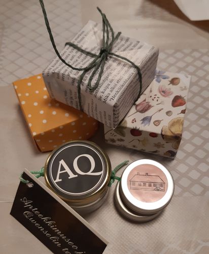 gift packages and jars of cream.