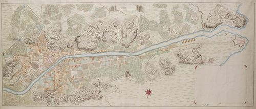 en karta över Åbo år 1740.